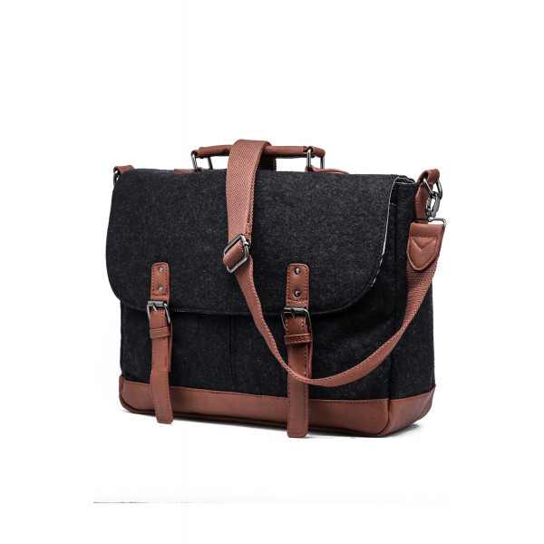 Wholesale Wool Messenger Bag with Padded Laptop Holder